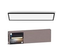Philips Hue White Ambiance, Pannello Smart Aurelle, Rettagolare, luce bianca da calda a fredda, 120x30cm, nero, Compatibile Bluetooth, Controllo Vocale con Alexa, Google Assistant e Apple Homekit