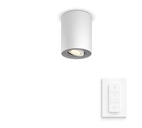 Philips Hue White Ambiance Pillar, Faretto Led Smart, Lampadina GU10 Inclusa, Telecomando Dimmer Switch Incluso, Dimmerabile, con Bluetooth, 5.5 W, Bianco
