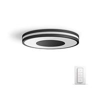 Philips Hue White Ambiance Plafoniera Smart Being, Luce Bianca da Calda a Fredda, Led Integrato, 32W, Nero, Telecomando Dimmer Switch Incluso