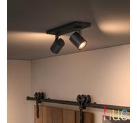 Philips Hue Runner, faretto LED a 2 luci, interruttore dimmer, nero Philips Hue