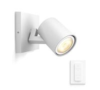 Philips Hue White Ambiance Runner, Faretto Led Smart, Lampadina GU10 Inclusa, Telecomando Dimmer Switch Incluso, Dimmerabile, con Bluetooth, 5.5 W, Bianco