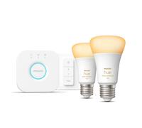 Philips Hue White Ambiance Starter kit: 2 lampadine connesse E27 (1100) + Hue Dimmer switch