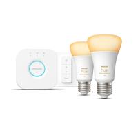 Philips Hue White ambiance Starter Kit Bridge + 2 Lampadine Smart E27 75W + Dimmer Switch