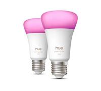 Philips Hue Lampada Smart LED A60, white and color amb., E27 Base, 8,1 W, spettro compl. 1.000 K-20.000 K, 1.100 lumen, int. regolabile, compatibile Alexa, Google Assistant e Apple Home, conf. da 2