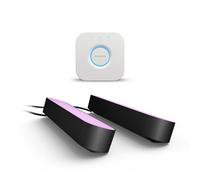 Philips Hue White and Color Ambiance Lampada da Tavolo LED Smart Play e Hue Bridge, Con Alimentatore Incluso, 2 pezzi, Nero
