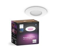 Philips Hue White and Color Ambiance Smart Slim, Luce da incasso, 90 mm, 700 lm, Compatibile con Bluetooth, Controllo vocale con Alexa, Apple Home e Google Assistant, bianco