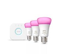 Philips Hue White and Color ambiance Starter Kit Bridge + 3 Lampadine Smart E27 75W