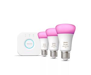 Philips Hue White and Color ambiance Starter Kit Bridge + 3 Lampadine Smart E27 75W Philips By Signify