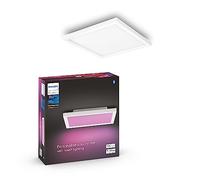 Philips Hue Illuminazione smart - Plafoniera Smart LED, 30x30 cm, 27 W, dimmerabile, luce bianca e colorata, bianco 929003598001
