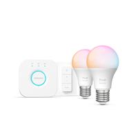 Philips Hue White & Color Ambiance Essential starter kit: 2 lampadine connesse E27 (806 lm) + Dimmer Switch