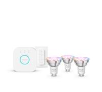 Philips Hue White & Color Ambiance Essential starter kit: 3 lampadine connesse GU10 (345 lm) + Dimmer Switch