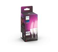 PHILIPS Hue White & Color Ambiance - Fiamma a LED connessa E14 - 5,5W - Compatibile con Bluetooth - Confezione da 2 - Nouvo