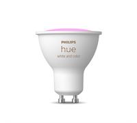 Philips Hue White and Color Ambiance, Faretto LED Smart GU10, Luce Bianca da Calda a Fredda, 400lm, Compatibile con Bluetooth, controllo vocale con Alexa, Apple Home e Google Assistant