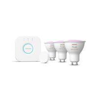 Philips Hue White & color ambiance Starter kit: 3 faretti connessi GU10 + Hue Smart button
