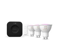 Philips Hue White & Color Ambiance Starter kit: 3 lampadine GU10 + Dimmer + Hue Bridge Pro