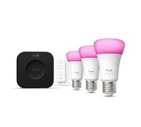 Philips Hue White & color ambiance Starter kit: 3 lampadine intelligenti E27 + Dimmer +Hue Bridge Pro