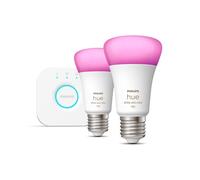 Philips Hue White & Color Ambiance starter set da 2 con Bridge E27, 2000-6500 K, 11 W, 8719514291492, A60 White & Color Ambiance [Lampadine > Lampade a LED]