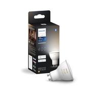 Philips Hue White, Faretto LED smart GU10, Confezione singola | 5 W, 400 lm, Luce bianca da calda a fredda, Smart Home, Controllo vocale con Alexa & Apple Home, Compatibile con bluetooth