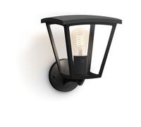 Philips Hue White Lampada da parete Inara per Esterni, Dimmerabile, Lampadina a Filamento LED Smart E27 inclusa, 7W, Nera