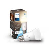 Philips Hue White Lampadina Smart LED, Attacco E27, 9 W, Luce Bianca, Dimmerabile, Controllo con Bluetooth e Hue App, Funziona con Alexa, Google Assistant e Apple HomeKit