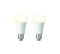 Philips Hue White Lampadine Smart LED, Bluetooh, Controllo Vocale Dimmerabile, E27, Luce Bianca Calda, 2 Pezzi,