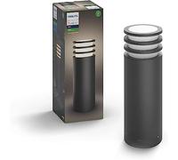 Philips Hue White Paletto LED Smart per Esterni Lucca, Luce Bianca Calda, Antracite, Piccolo