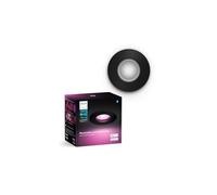 Philips Hue Xamento, Faretto da incasso LED smart, Nero | Luce bianca e colorata, Dimmerabile, 16 milioni di colori, Smart Home, Controllo vocale e via app, Per bagno, GU10