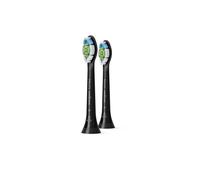PHILIPS Sonicare W2 Optimal White, testine di ricambio originali, nero, confezione da 2, HX6062/88, Nuovo, 2 Testine