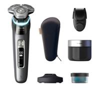 Philips Shaver i9000 Prestige, rasoio elettrico Wet & Dry, tecnologia Skin IQ, triplo sistema di sollevamento e taglio, doppie lame di precisione in acciaio 360º, styler per barba, modello XP9202/33