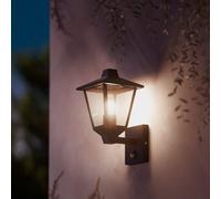 PHILIPS Kinno, Lampada da parete, per Esterni, con Sensore di Movimento, Max 25W, Attacco E27, Nero