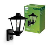PHILIPS Kinno, Lampada da parete, per Esterni, con Sensore di Movimento, Max 25W, Attacco E27, Nero
