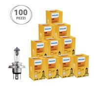 PHILIPS kit lampade H4 alogene Vision 12V 60/55W fino a 3200K, confezione 100 pezzi