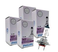 PHILIPS kit lampade H7 alogene 12V 55W, confezione 4 pezzi per fari e luci auto