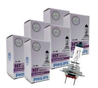 PHILIPS kit lampade H7 alogene 12V 55W, confezione 6 pezzi per fari e luci auto