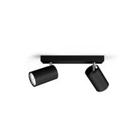 PHILIPS CONSUMER LIGHTING KOSIPO FARETTO 2 LUCI NERO IN METALLO 2 LUCI NERO