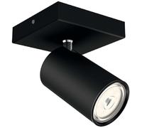 PHILIPS KOSIPO FARETTO SINGOLO NERO IN METALLO ORIENTABILE SPOT 5059130PN