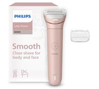 Philips Lady Shaver Serie 8000 - Rasoio senza filo, Wet & Dry, sistema di rasatura a 3 lame, testina di rasatura flessibile, luce LED, per corpo e gambe, 100 minuti di utilizzo, modello BRL129/00