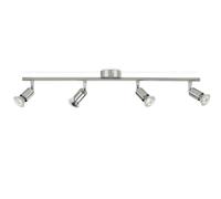 PHILIPS LAMPADA DA PARETE LIMBALI FARETTO 4 LUCI NICKEL IN METALLO ORIENTABILE SENZA LAMPADINE 5030417E7