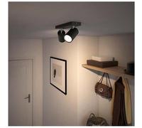PHILIPS CONSUMER LIGHTING KOSIPO FARETTO 2 LUCI NERO IN METALLO 2 LUCI NERO