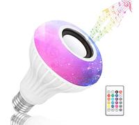 Philips Lampada Musicale LED con Altoparlante Bluetooth Integrato, Intelligente RGB con Telecomando, Wireless con Base E26, 9W, 240V, 1200 Lumen, per Interni ed Esterni