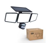 Philips Lampada solare esterna 302 LED 1200 lm proiettore PIR 3 teste IP65 3 modalità