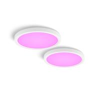 Philips Lampade Da Soffitto Plafoniera Sottile Devote Hue S, Confezione Da 2 - Bianco