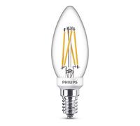 Philips Lampadina LED Oliva Filamento, Equivalente a 25W, Attacco E14, Luce Bianca Calda, Dimmerabile