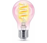 Philips Smart LED Lamp Filament - Illuminazione LED intelligente - Luce bianca e colorata - E27 - Trasparente - 40W - Wi-Fi