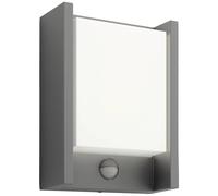Philips LED Arbour Ultra Efficiente Lampada a Parete per Esterni, Luce Bianca Calda, 3.8W, Sensore di Movimento, IP44, Antracite