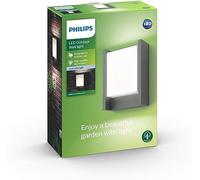 Philips LED Arbour Lampada da Parete, Giardino ed Esterni, 6W, Nero [Classe di efficienza energetica F]