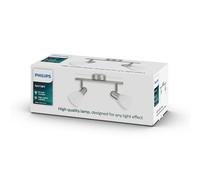 Philips LED Burlap Lampada Faretti 2 Luci Orientabili, Nickel