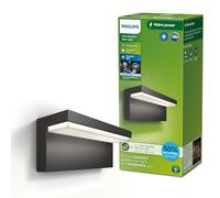 Philips LED Bustan Ultra Efficiente Lampada a Parete per Esterni, Luce Bianca Fredda, 3.8W, IP44, Antracite
