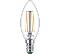 Philips Bombilla LED clásica, UltraEfficient,40W, 485Lm, B35, E14 2700K, cristal transparente