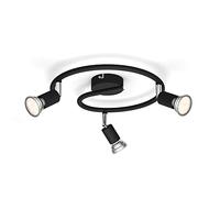 Philips LED Faretto Integrato Limbali, 3 Punti Luce, 50W, Nero